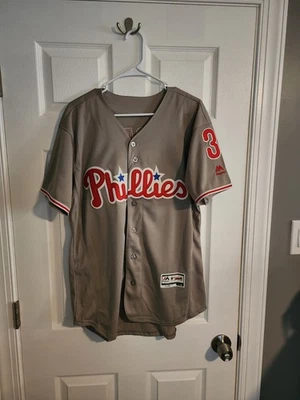 Majestic Bryce Harper Philadelphia Phillies Flex Jersey Size 40 M Read Descript  - Image 1 of 4