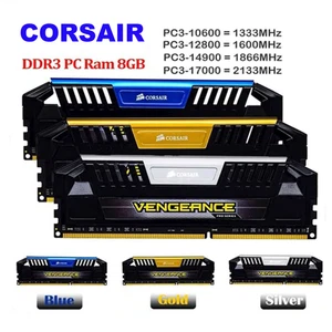Corsair Vengeance Desktop Memory RAM DDR3 4GB 8GB 1333 1600 1866 2133 NEW Lot - Picture 1 of 6