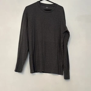 Uniqlo T-Shirt Size L 100% Cotton Grey Casual Womens Top - Picture 1 of 5