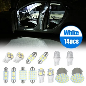 14Pcs T10 LED White Car Interior Bulbs Kit for Dome Map License Plate Lights - Picture 1 of 10