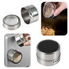 12pcs Magnetic Spice Tins Stainless Steel Jar Seasoning Bottle Storage Container