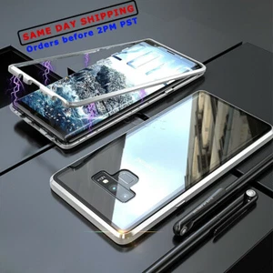 Magnetic Adsorption Tempered Glass Case Cover for Samsung Galaxy Note 9 SM-N960U - Picture 1 of 1