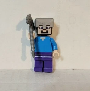 Steve Eisenhelm Axt 21131 21118 21126 Minecraft LEGO Minifigur Figur C16 - Bild 1 von 3