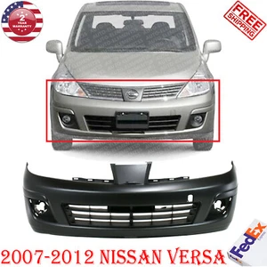 Bumper Front Cover Primed For 2007-2012 Nissan Versa - Picture 1 of 6