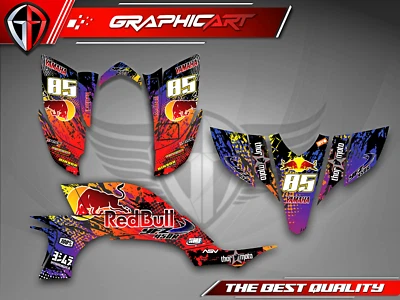 Se adapta a YFZ450 2003 2004 2005 2006 2007 2008 Yamaha Kit de calcomanías gráficas pegatinas Foto 1 de 4