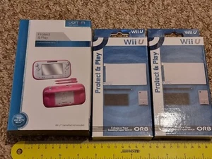 NINTENDO WII U GAMEPAD ACCESSORY SET BRAND NEW Silicon Case Cover Stylus Screen - Picture 1 of 2