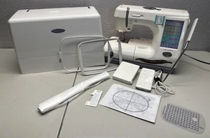 Janome Memory Craft 10000 Sewing and Embroidery Machine W/ Case, Pedal, & Acces - Picture 1 of 15