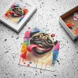 Pug Puzzle per Bambini, 30 Pezzi - Divertente Gioco di Puzzle per Bambini, Design Cane Carino, - Foto 1 di 4