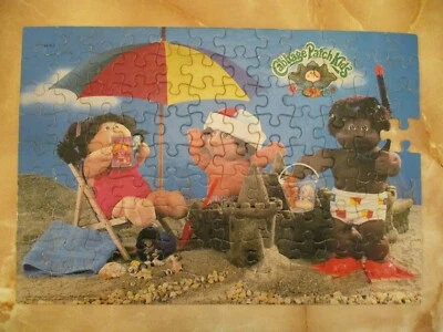 MB Cabbage Patch Kids 100 Piece Puzzle Minus 1 At the Beach No. 4476-2 Vintage - Image 1 of 4
