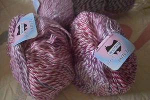 knitting yarn Heirloom Tempo purple pink colourway x 4 100gram balls - Picture 1 of 3