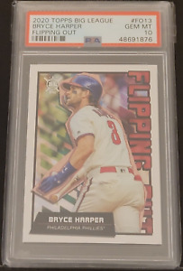 2020 Topps Big League Flipping Out #FO-13 Bryce Harper PSA 10 - Phillies