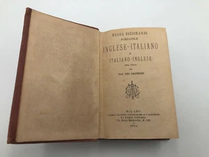 Nuovo dizionario portatile Inglese-italiano italiano-inglese di Galpinozzi 1874 - Imagen 1 de 3