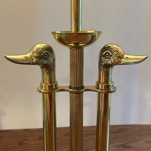 Vintage brass duck lamp double headed duck lamp tested and works 250 v cabin - Picture 1 of 20