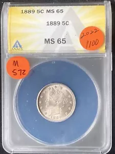 1889 Liberty Head Nickel MS65 ANACS M572 - Picture 1 of 4