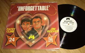 PATSY CLINE, JIM REEVES *OZ 1st Press 12" LP ' UNFORGETTABLE ' 1983 EXC - Picture 1 of 2