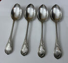 Antique Vintage JD&S 18cm Silver Plate Lily Patt Dessert Spoons Cutlery Monogram