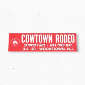 Pegatina parachoques COWTOWN RODEO - Nueva Jersey Cowboy Country - Calcomanía de vinilo años 80 años 90 - Imagen 1 de 4