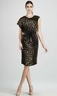 Lafayette 148 New York Black Talulah Leopard Print Dress  .Nwt Sz.6 $598