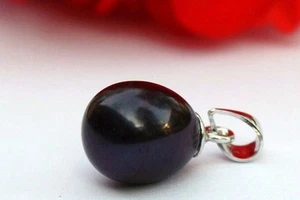 Colgante de joyas de perlas de agua dulce P06SS sin collar plata 925 - Imagen 1 de 1