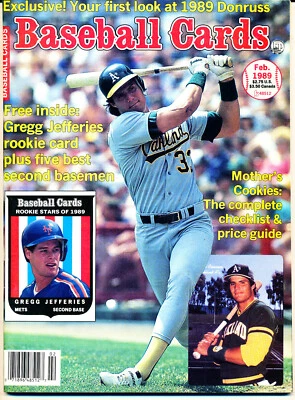 Vintage Baseball Cards Magazine February 1989 Jose Canseco. No Insert cards. - Image 1 of 2