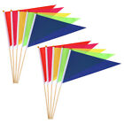  10 Pcs Flag Bamboo Landmark Flags Small with Pole Lawn Sprinkler