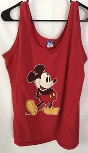 Vtg Mickey Mouse Disney Character Fashions Red Tank T Shirt Large sleeveless USA - Picture 1 of 4