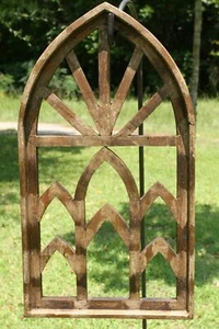 Antique Style Architectural Window Crafters Gift, 30 1/4" Mountain Sunrise B - Picture 1 of 9
