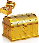 Pirate Treasure Chest Vintage Treasures Collection Storage Box Gold Treasure Box