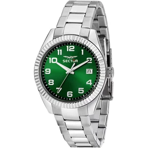 Orologio solo tempo uomo/ragazzo SECTOR 240 R3253240016 39 mm acciaio verde - Foto 1 di 4