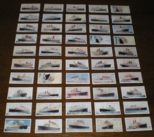 Full set of WILLS MERCHANT SHIPS OF THE WORLD 1924 cigarette cards VG condition