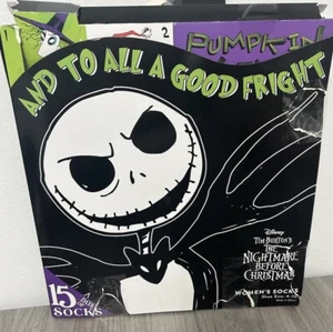 Mujer Pesadilla Antes de Navidad 15 Días de Calcetines Calendario de Adviento Talla 4-10. NUEVO - Imagen 1 de 7