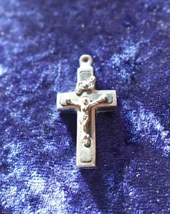 Reliquie Kreuz heilig Brustkreuz Kruzifix Devotionalien Italien Metall Holz alt - Bild 1 von 8