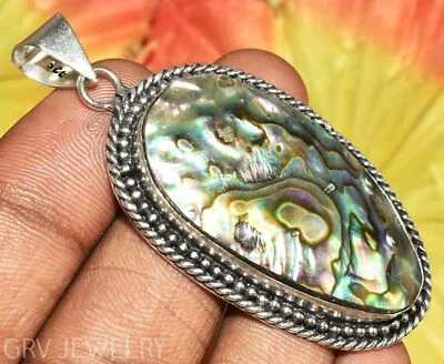 Этническая подвеска из стерлингового серебра 925 пробы с покрытием из абалона U458-B130 - Изображение 1 из 4