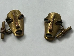 Fun Mask cufflinks probably 40s or 50s - Picture 1 of 3