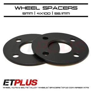2 x 5MM Hubcentric Spacers 4x100 56.1 fits Honda Jazz Civic Fit - Picture 1 of 2