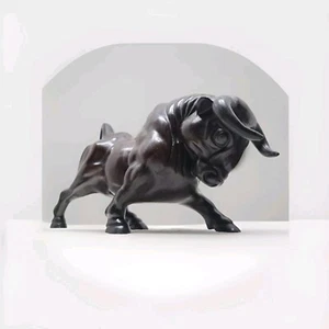 MCM TORO Charging Spanish BULL Statue Very Heavy Quality Ceramic - Picture 1 of 7