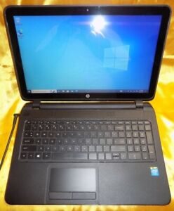 HP 15-F125wm 15.6" 500GB 4GB Win10 Black Touchscreen Laptop For *Parts or Repair