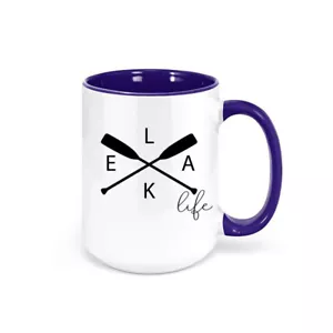 BOATING AND FISHING COFFEE MUG, LAKE LIFE, Vacation, Water Sports, Summertime - Foto 1 di 12