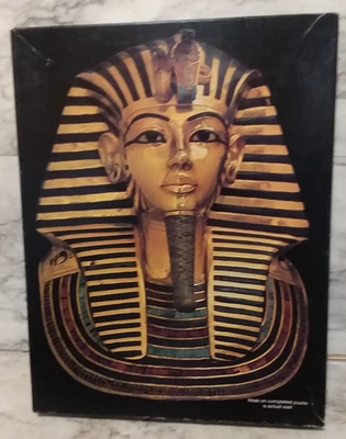 Vntg 1977 Springbok TUTANKHAMUN - 500 pc Jigsaw Puzzle KING TUT MASK - Complete - Image 1 of 4