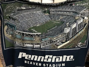 Penn State Nittany Löwen Biber Stadion Überwurf Decke 55" x 72" guter Zustand - Bild 1 von 3