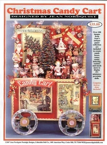 Jean Nordquist ANTIQUE REPRO Christmas CANDY CART to MAKE w/over 200 images - Picture 1 of 12