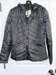 Pink Envelope Damen Packable Black Lightweight Puffer Jacket Coat Full Zip S - Bild 1 von 3
