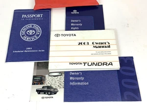 factory genuine Toyota Tundra Owner's Manual 2003 Set Books 2003 Free Shipping - Foto 1 di 7