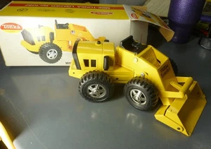 Vintage 1970s Tonka Pressed Steel Yellow Mini Front-End Loader New Original Box - Picture 1 of 3