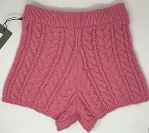 Daily Drills Knit Sweater Pink Shorts Size M/L Cable Knit NWT Cozy PJs Lounge - Picture 1 of 7