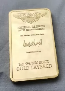 Fort Knox Goldbarren Donald Trump Mann US Präsident Vereinigte Staaten von Amerika C alt - Bild 1 von 15