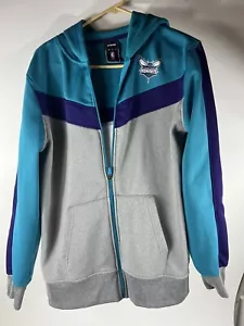 🔥Mens UNK NBA Charlotte Hornets Full Zip Hoodie Jacket Gray Size S Team Colors - Picture 1 of 11