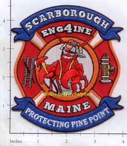Maine - Scarborough Engine 4 ME Fire Dept Patch - Lobster - Picture 1 of 1