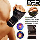 Copper Compression Wrist Support Brace Arthritis Glove Carpal Tunnel Pain Relief