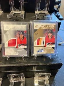 LOT OF 2 2018 SP Game Used Rookie Sweaters Patch #RSDD Dillon Dube /49 /199 - Picture 1 of 5